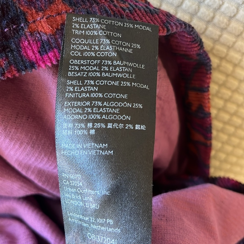 Pilcro corduroy Floral Purple Button-Up Skirt - Picture 4 of 4